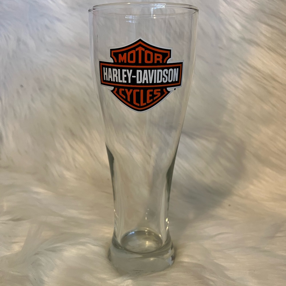 Harley davidson glass tall beer cup
